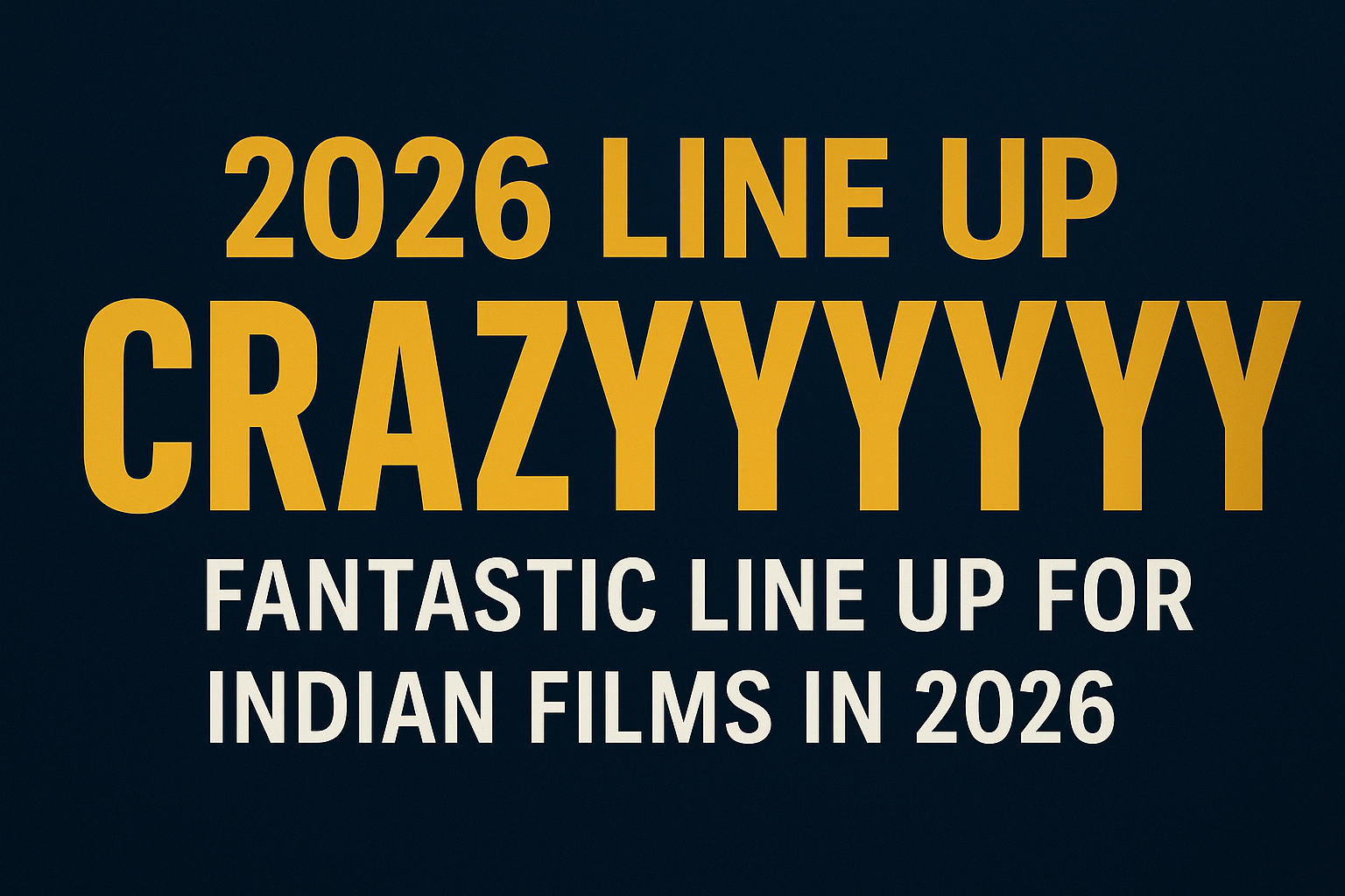 Indian cinema is set to go full throttle in 2026 with an extraordinary lineup Of Movies